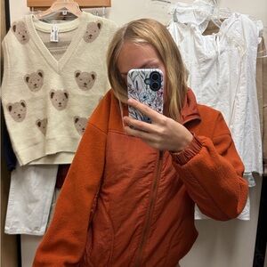 Wild Fable Orange Teddy Jacket